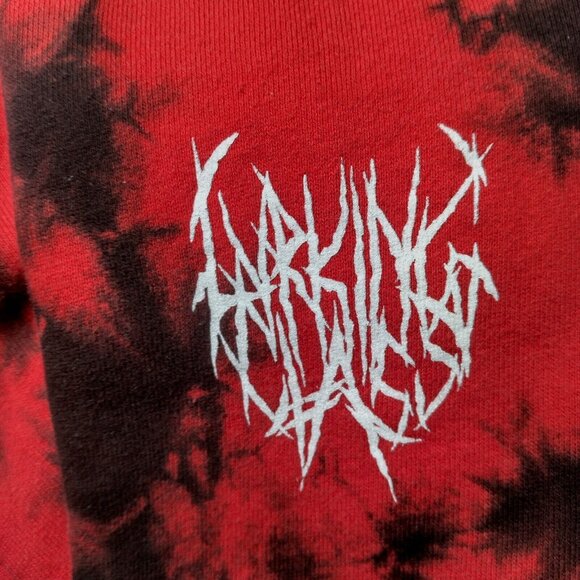 Sketchy Tank Lurking Class Hooded Sweatshirt Hoodie Medium Red Black Tie Dye - Picture 8 of 16